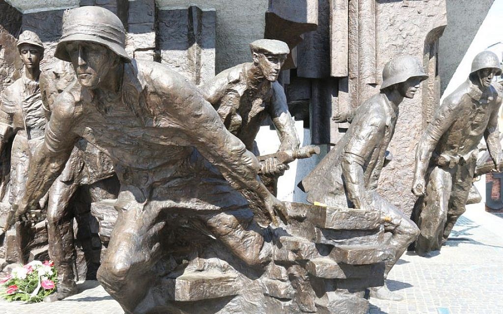 A monument to fighters in the Warsaw Uprising. (Shmuel Bar-Am)