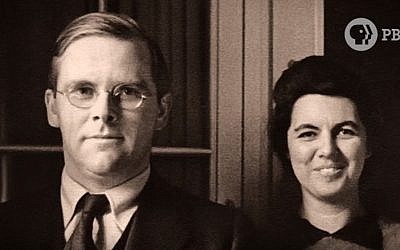 An undated picture of American Unitarian minister Rev. Waitstill Sharp and his wife, Martha. (screen capture: YouTube)
