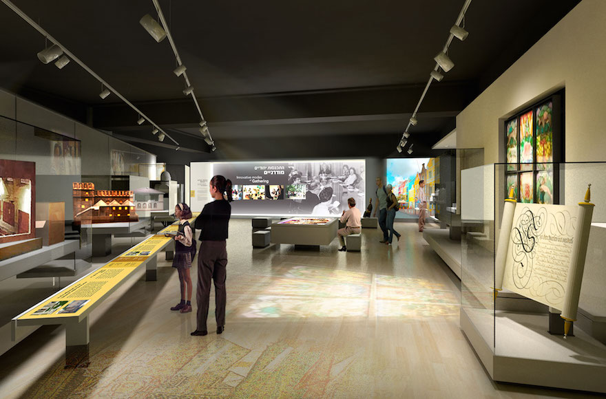 The updated and expanded Synagogue Hall features many interactive elements. (Courtesy of Beit Hatfutsot-Museum of the Jewish People) The updated and expanded Synagogue Hall features many interactive elements. (Courtesy of Beit Hatfutsot-Museum of the Jewish People)
