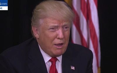 Republican frontrunner Donald Trump, interviewed by the Daily Mail on May 3, 2016. (Screenshot/Daily Mail) Republican frontrunner Donald Trump, interviewed by the Daily Mail on May 3, 2016. (Screenshot/Daily Mail)