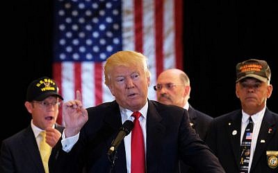 US Republican presidential candidate Donald Trump speaks during a press conference at the Trump Tower on May 31, 2016 in New York. (AFP Photo/Jewel Samad)