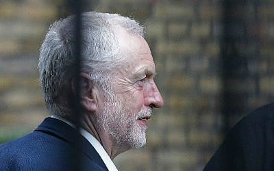 British opposition Labour Party leader Jeremy Corbyn walks near Portcullis House in central London on June 28, 2016. (Daniel Leal-Olivas/AFP)