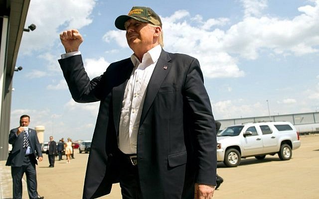Republican candidate for President Donald Trump arrives in his plane to speak to supporters at a rally at Atlantic Aviation on June 11, 2016 in Moon Township, Pennsylvania (Jeff Swensen/Getty Images/AFP) Republican candidate for President Donald Trump arrives in his plane to speak to supporters at a rally at Atlantic Aviation on June 11, 2016 in Moon Township, Pennsylvania (Jeff Swensen/Getty Images/AFP)