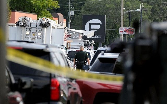 Orlando police officers seen outside of Pulse nightclub after a fatal shooting and hostage situation on June 12, 2016 in Orlando, Florida. The suspect was shot and killed by police after 50 people died and 53 were injured. (Gerardo Mora/Getty Images/AFP) Orlando police officers seen outside of Pulse nightclub after a fatal shooting and hostage situation on June 12, 2016 in Orlando, Florida. The suspect was shot and killed by police after 50 people died and 53 were injured. (Gerardo Mora/Getty Images/AFP)