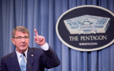 US Secretary of Defense Ash Carter speaks during a press conference at the Pentagon in Arlington, Virginia, June 30, 2016.  (Allison Shelley/Getty Images/AFP)
