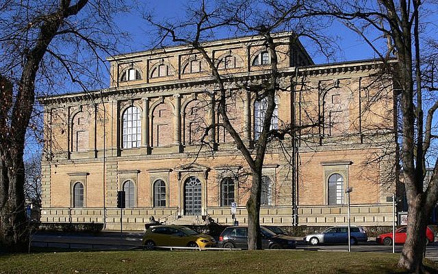 The facade of the Alte Pinakothek art museum in Munich, one of the Bavarian state galleries (Wikimedia Commons via JTA) The facade of the Alte Pinakothek art museum in Munich, one of the Bavarian state galleries (Wikimedia Commons via JTA)
