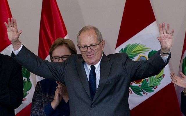 Pedro Pablo Kuczynski acknowledges the crowd at the end of a news conference in Lima, Peru, Thursday, June 9, 2016. Kuczynski won the majority of votes in the country's closest presidential contest in five decades, Peruvian electoral authorities said Thursday. (AP Photo/Silvia Izquierdo) Pedro Pablo Kuczynski acknowledges the crowd at the end of a news conference in Lima, Peru, Thursday, June 9, 2016. Kuczynski won the majority of votes in the country's closest presidential contest in five decades, Peruvian electoral authorities said Thursday. (AP Photo/Silvia Izquierdo)
