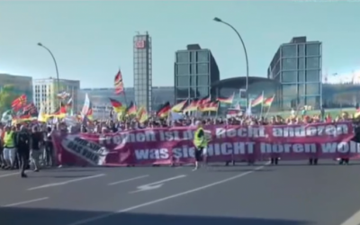 Anti-Refugee Rally in Germany. (Screen Capture: YouTube)