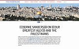 FeelTheBern.org’s Israel page as seen on the Google Chrome internet browser with the Coincidence Detector plugin activated (Screenshot)