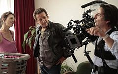 Director Yvan Attal (right), with Charlotte Gainsbourg and Dany Boon during the filming of 'The Jews' in Paris. (Courtesy of Wild Bunch Productions)