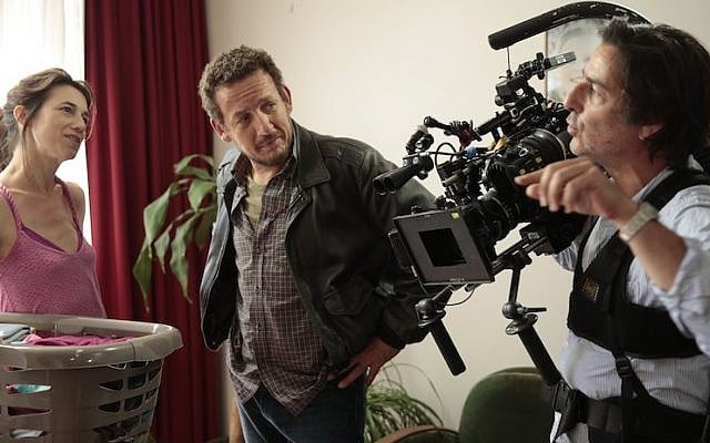 Director Yvan Attal (right), with Charlotte Gainsbourg and Dany Boon during the filming of 'The Jews' in Paris. (Courtesy of Wild Bunch Productions) Director Yvan Attal (right), with Charlotte Gainsbourg and Dany Boon during the filming of 'The Jews' in Paris. (Courtesy of Wild Bunch Productions)