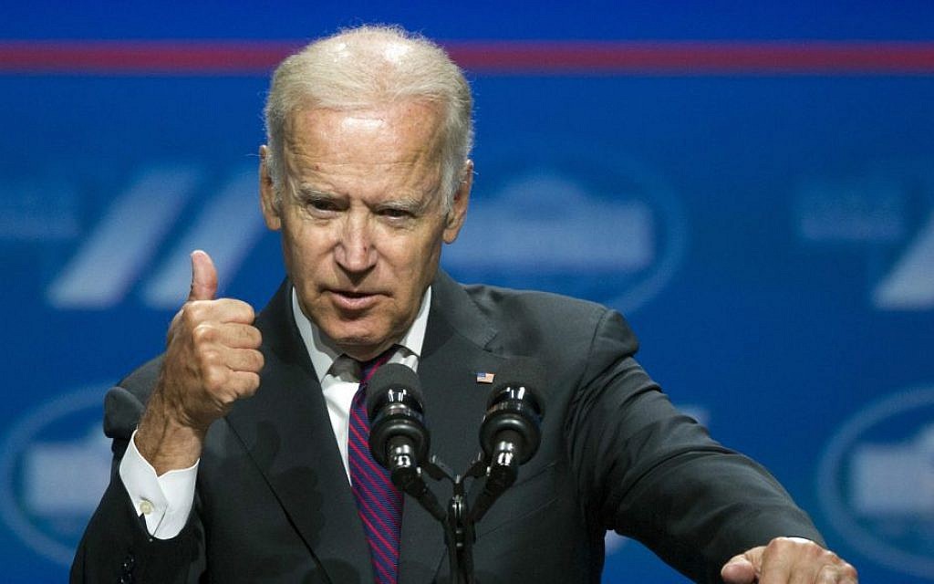 This June 14, 2016, file photo shows Vice President Joe Biden addressing the White House Summit on the United State of Women in Washington. (AP Photo/Cliff Owen, File)