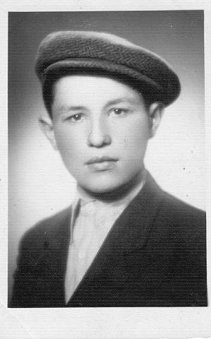 AN undated photograph of Chaim Schwimmer, saved at the last moment from the gas chambers on Simchat Torah, 1944. Schwimmer now has over 200 great-grandchildren. (Courtesy Isaac Schwimmer/via JTA)