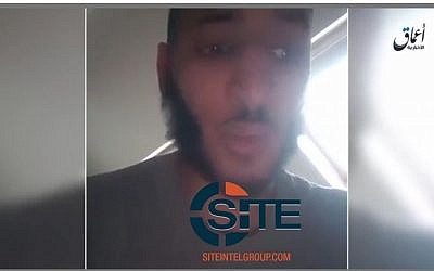 A screen capture from footage of Larossi Abballa, confessing to the murders of a French policeman and his partner on June 14, 2016 (Twitter)