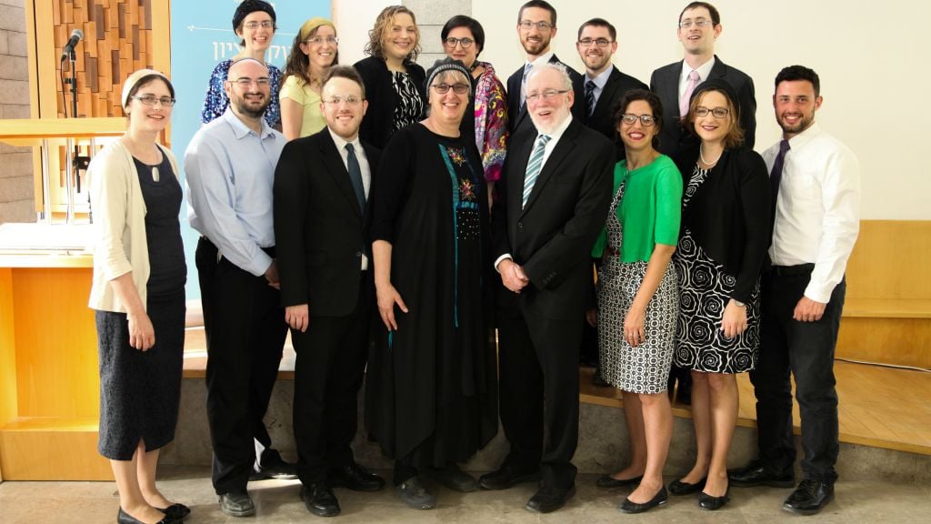 A portion of Rabbi Danny Landes's graduating cohort who received his private ordination on June 7, 2016 in Jerusalem. (Naama Marinberg) A portion of Rabbi Daniel Landes's graduating cohort who received his private ordination on June 7, 2016, in Jerusalem. (Naama Marinberg)