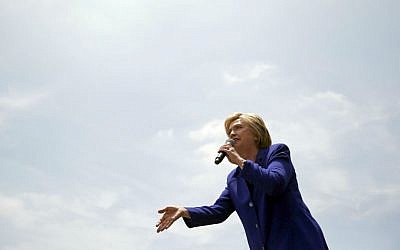Democratic presidential candidate Hillary Clinton speaks at a rally, Monday, June 6, 2016, in Lynwood, California. (AP Photo/John Locher)