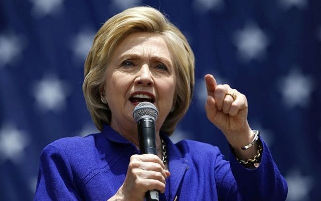 Democratic presidential candidate Hillary Clinton speaks at a rally, in Lynwood, California, June 6, 2016. (AP Photo/John Locher)
