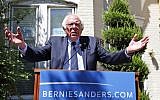 Democratic presidential candidate Sen. Bernie Sanders speaks during a news conference outside his campaign headquarters in Washington, DC,  June 14, 2016. (AP/Alex Brandon)