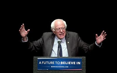 Democratic presidential candidate Sen. Bernie Sanders, I-Vt., delivers his "Where We Go From Here" speech, Friday, June 24, 2016, in Albany, N.Y. (AP Photo/Mike Groll)