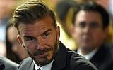 Former soccer player David Beckham on April 28, 2016 in Las Vegas, Nevada. (Ethan Miller/Getty Images/JTA)