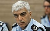Israeli Police Commander Menny Yitzhaki attends a State control committee meeting in the Knesset on February 18, 2014 (Flash 90)