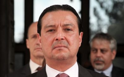 El Salvadorian Ambassador to Israel, Werner Matias Romero Guerra, at the President's Residence in Jerusalem, November 9, 2015. (Issac Harari/Flash90)
