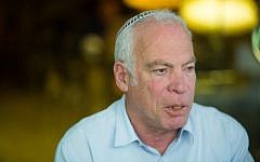 Agriculture Minister Uri Ariel seen in Jerusalem Old City on March 6, 2016. (Yonatan Sindel/Flash90)