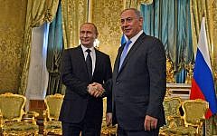 Prime Minister Benjamin Netanyahu (right) meets with Russian President Vladimir Putin in Moscow, Russia, on June 7, 2016. (Haim Zach/GPO)