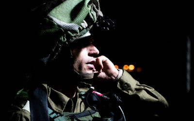 IDF and Border Police forces map for demolition the house in Yatta Village, West Bank, of one of the terrorists who committed the fatal shooting attack in Sarona Market in Tel Aviv on June 8, 2016. (Israel Army Spokesperson)