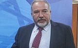 Defense Minister Avigdor Liberman before the weekly cabinet meeting at the Prime Minister's Office in Jerusalem on March 13, 2016 (Marc Israel Sellem/Pool)