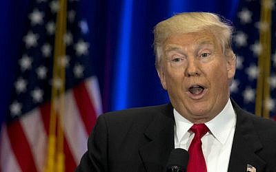 In this June 22, 2016, file photo, Republican presidential candidate Donald Trump speaks in New York. (AP Photo/Mary Altaffer)