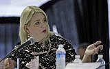 In this Feb. 5, 2015 file photo, Florida Attorney General Pam Bondi speaks in Tampa, Florida. (AP Photo/Chris O'Meara, File)