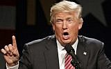 Republican presidential candidate Donald Trump speaks during a campaign rally at the Greensboro Coliseum in Greensboro, N.C., Tuesday, June 14, 2016. (AP Photo/Chuck Burton)