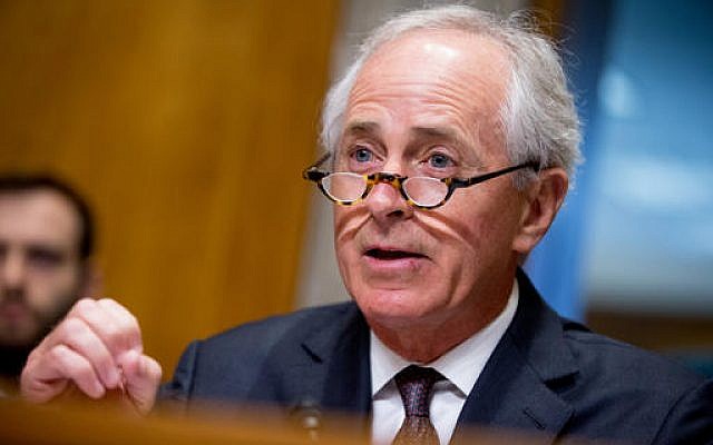Senate Foreign Relations Committee Chairman Sen. Bob Corker, R-Tennessee, speaks on Capitol Hill in Washington, April 5, 2016. (AP/Andrew Harnik) Senate Foreign Relations Committee Chairman Sen. Bob Corker, R-Tennessee, speaks on Capitol Hill in Washington, April 5, 2016. (AP/Andrew Harnik)