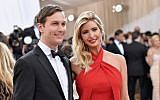 Ivanka Trump and her husband Jared Kushner attend the 'Manus x Machina: Fashion in an Age of Technology' Costume Institute Gala at the Metropolitan Museum of Art in New York City, May 2, 2016. (Mike Coppola/Getty Images for People.com, via JTA)