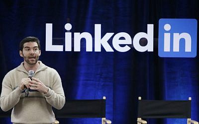 In this Nov. 6, 2014 file photo, LinkedIn CEO Jeff Weiner speaks during the company's second annual "Bring In Your Parents Day," at LinkedIn headquarters in Mountain View, California. (AP Photo/Marcio Jose Sanchez/File) In this Nov. 6, 2014 file photo, LinkedIn CEO Jeff Weiner speaks during the company's second annual "Bring In Your Parents Day," at LinkedIn headquarters in Mountain View, California. (AP Photo/Marcio Jose Sanchez/File)