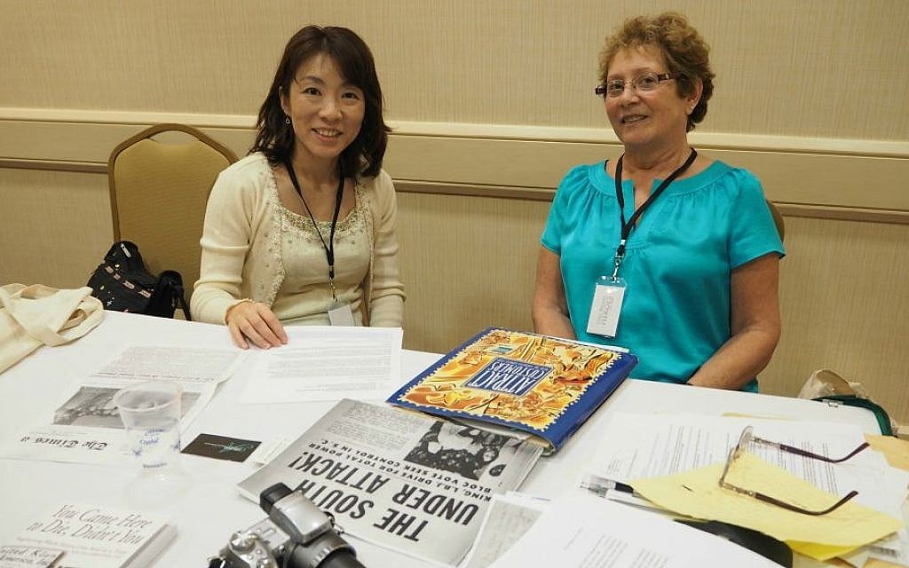 Miyuki Kita with Lynn Goldsmith-Goldberg, diary's author, at the 50th reunion of SCLC-SCOPE in Atlanta, October 2015. (Courtesy) Miyuki Kita with Lynn Goldsmith-Goldberg, diary's author, at the 50th reunion of SCLC-SCOPE in Atlanta, October 2015. (Courtesy)