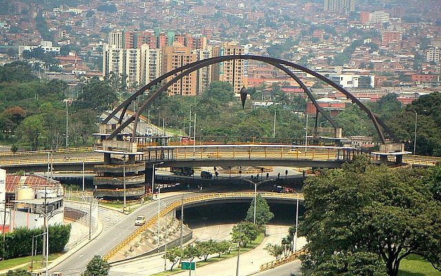 Illustrative: Point Zero Bridge in the center of Medellin, Columbia's second largest city. (CC BY-SA 3.0 Yimicorrea/Wikipedia) Illustrative: Point Zero Bridge in the center of Medellin, Columbia's second largest city. (CC BY-SA 3.0 Yimicorrea/Wikipedia)