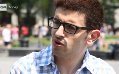 John Calvin, a gay, Christian Palestinian asylum seeker, who has been permitted to remain in the US. (screen capture: CNN)