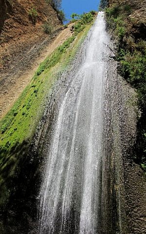 The Oven Fall, a waterfall on a trail in the Nahal Iyyon Nature Reserve in Metulla, Israel's most northerly point. (AP Photo/Aron Heller)