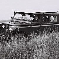 Prime Minister Levi Eshkol and his wife tour Kenya's national park outside Nairobi, June, 1966. (Moshe Fridan/GPO)