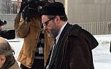 Rabbi Barry Freundel exiting the courthouse after entering his guilty plea, February 19, 2015. (JTA/Dmitriy Shapiro/Washington Jewish Week)