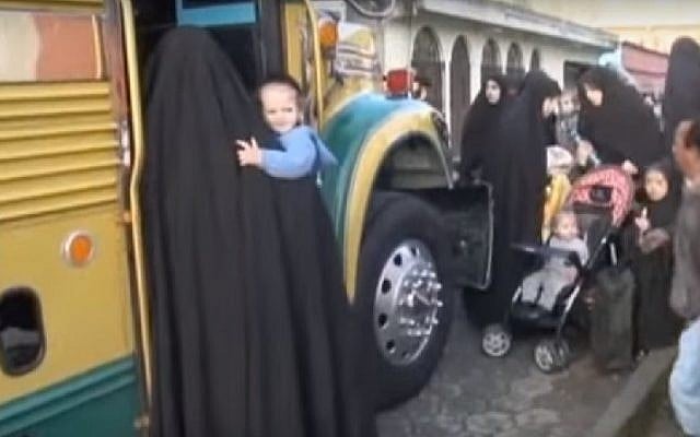 Illustrative: Members of the Lev Tahor sect leave Guatemalan city San Juan La Laguna after being forced out in August 2014. (Screenshot/YouTube) Illustrative: Members of the Lev Tahor sect leave Guatemalan city San Juan La Laguna after being forced out in August 2014. (Screenshot/YouTube)