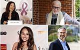 Clockwise from top left: Fran Drescher (Wikimedia Commons), Larry Kramer (Courtesy of HBO), Rabbi Steven Greenberg in 2014 (Wikimedia Commons), Jazz Jennings (Alberto E. Rodriguez/Getty Images for Trevor Project)