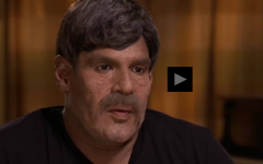 Screenshot of a man who claims to have been a former lover of Omar Mateen, who killed 49 people in an Orlando nightclub. (screen capture: Univision)