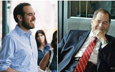 Oliver Rosenberg, left, challenged Jerry Nadler, who has been a congressman since 1993. (Courtesy of Rosenberg campaign/Mike Coppola/WireImage for NARAS/Getty Images via JTA)