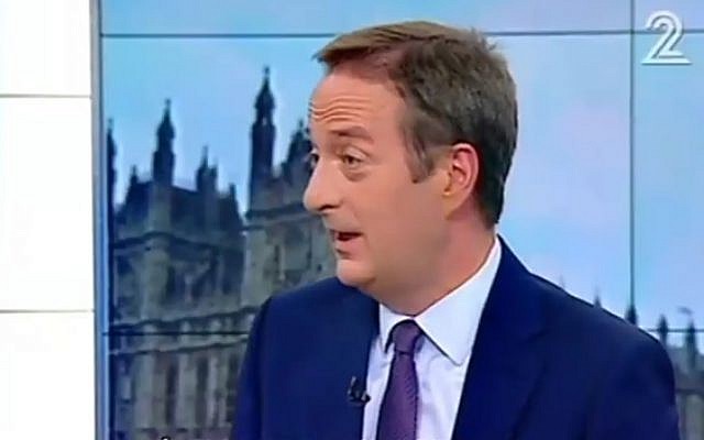British ambassador to Israel, David Quarrey, speaks to Channel 2 following the Brexit vote on June 24, 2016. (Screenshot/Channel 2) British ambassador to Israel, David Quarrey, speaks to Channel 2 following the Brexit vote on June 24, 2016. (Screenshot/Channel 2)