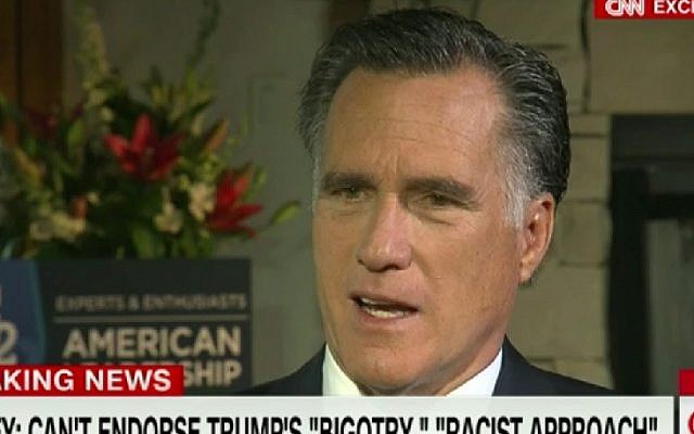 Mitt Romney speaks to CNN on Donald Trump, June 10, 2016 (Screenshot/CNN) Mitt Romney speaks to CNN on Donald Trump, June 10, 2016 (Screenshot/CNN)