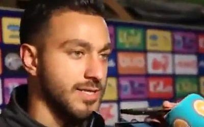 Iranian footballer Sosha Makani (YouTube screenshot)