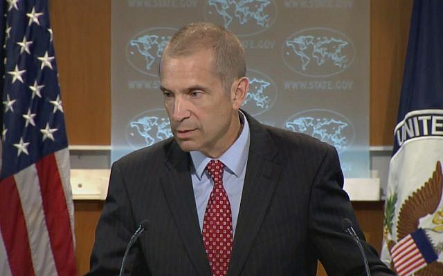 US State Department spokesman Mark Toner briefs the press on Thursday, June 9, 2015 (Youtube screenshot) US State Department spokesman Mark Toner briefs the press on Thursday, June 9, 2015 (Youtube screenshot)